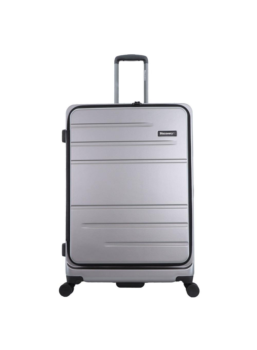 Discovery Patrol 28" PC Hardside Expandable Suitcase Silver - Image 1