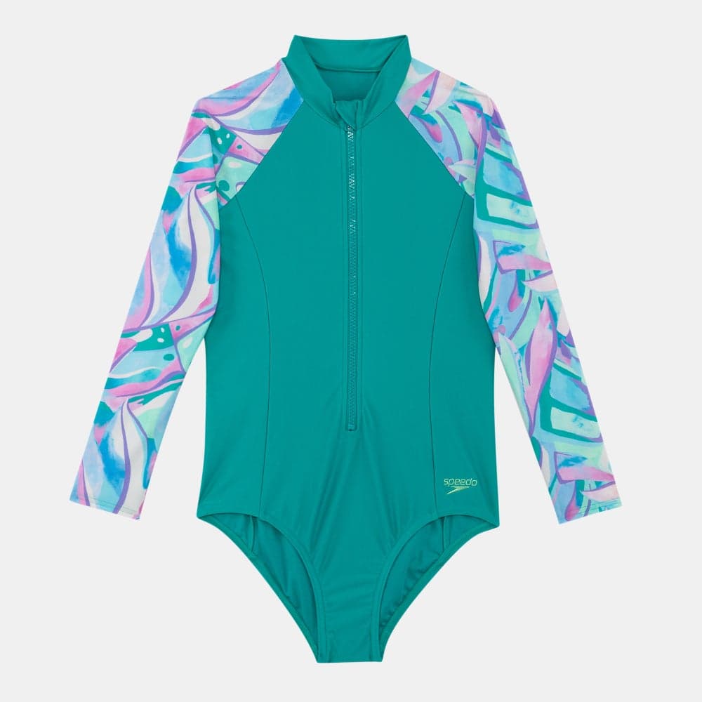 Speedo Kids Long Sleeve Swimsuit UPF40+ Sd8 1349816569 - Image 1