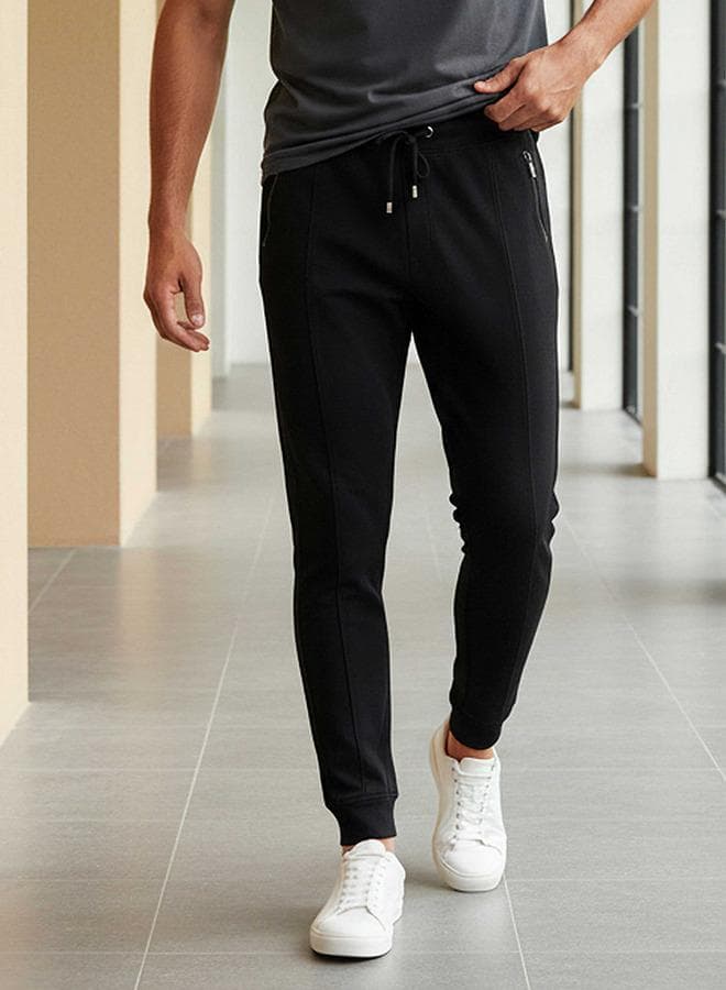 Iconic Slim Fit Cotton Blend Joggers with Drawstring - Image 1