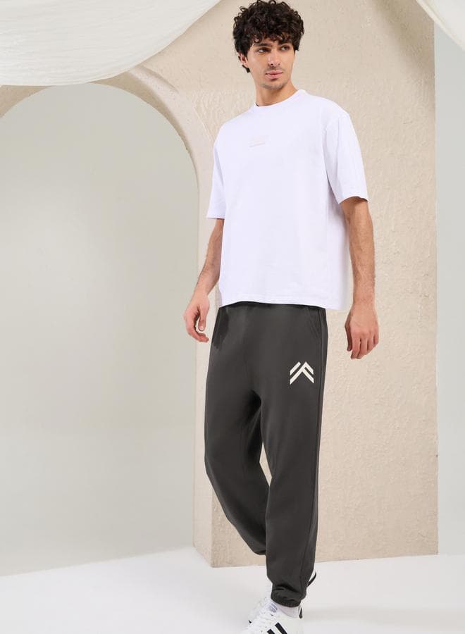 Styli 7012055908 Mid Rise Grey Oversized Joggers - Image 1