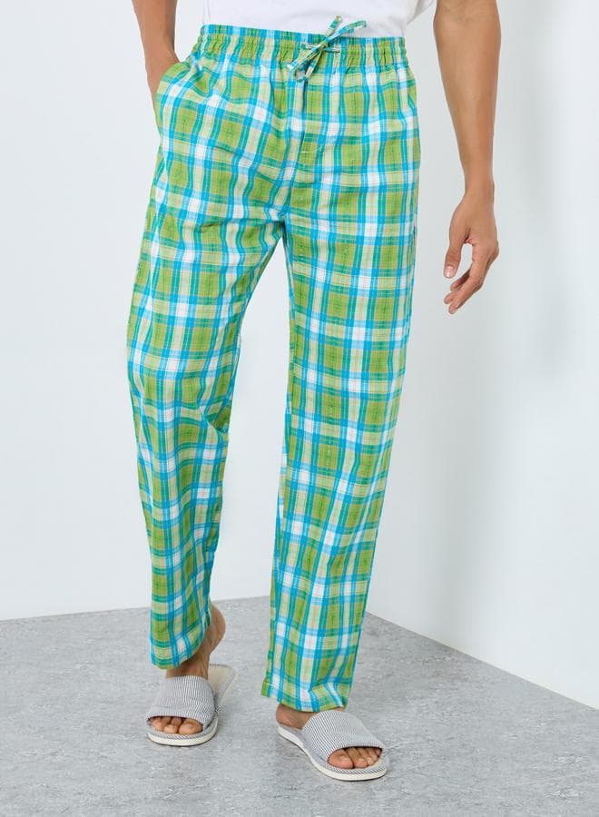 Styli Multi Checkered Cotton Pyjama Pants - Image 1