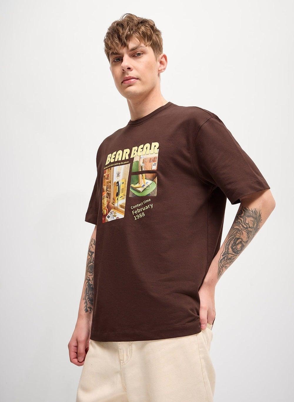 Men’s Graphic Cotton T-Shirt Classic Fit Crew Neck - Image 1