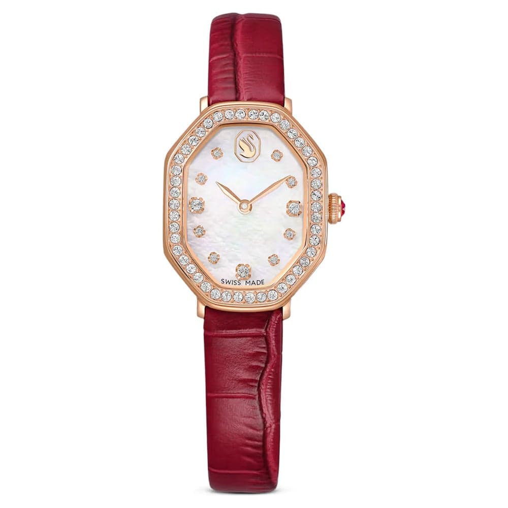 Dextera Octagon Swiss Watch 5730373 Rose Gold Red - Image 1
