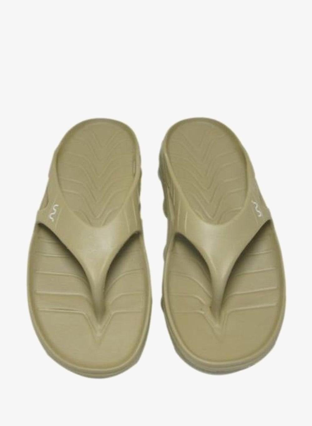 Doubleu Riva Men Lightweight Comfort Khaki Slippers - Image 1