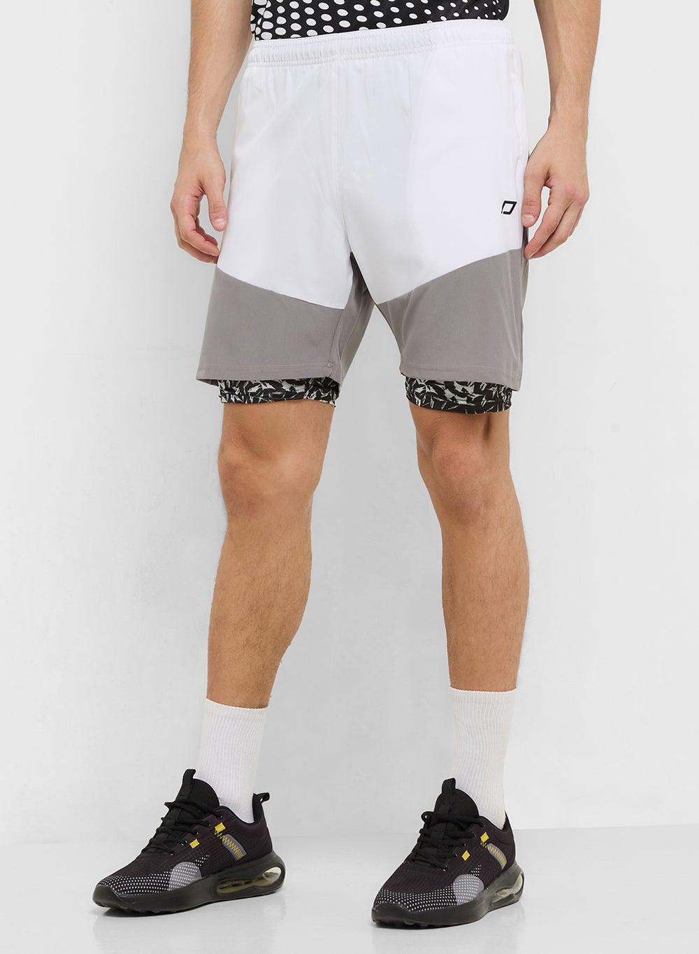 Adan So 163 Men’s Grey Training Sports Shorts - Image 1