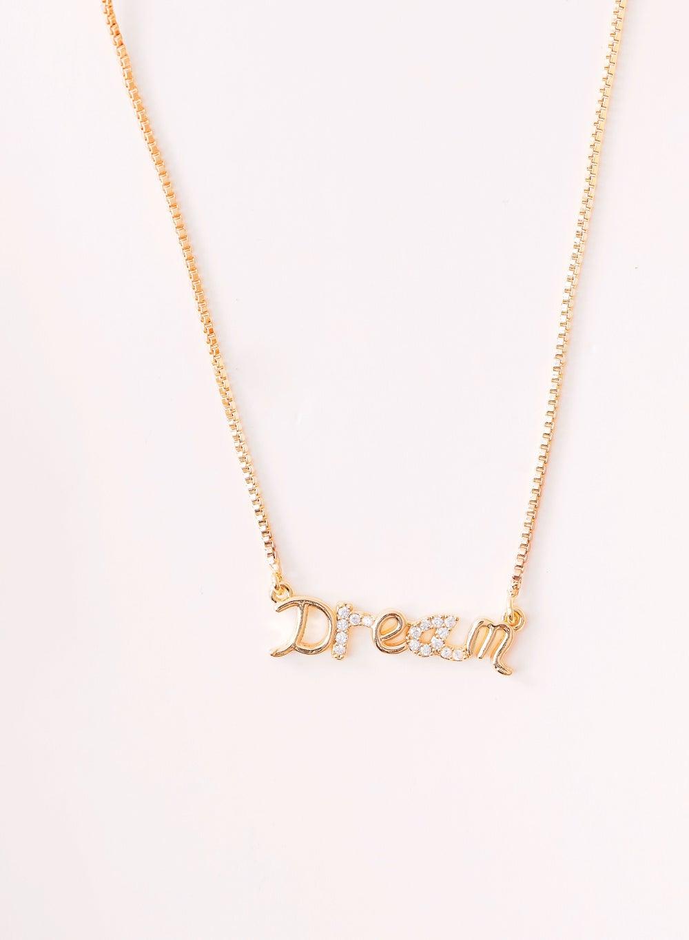 Dream Pendant Necklace in Golden Finish - Image 1