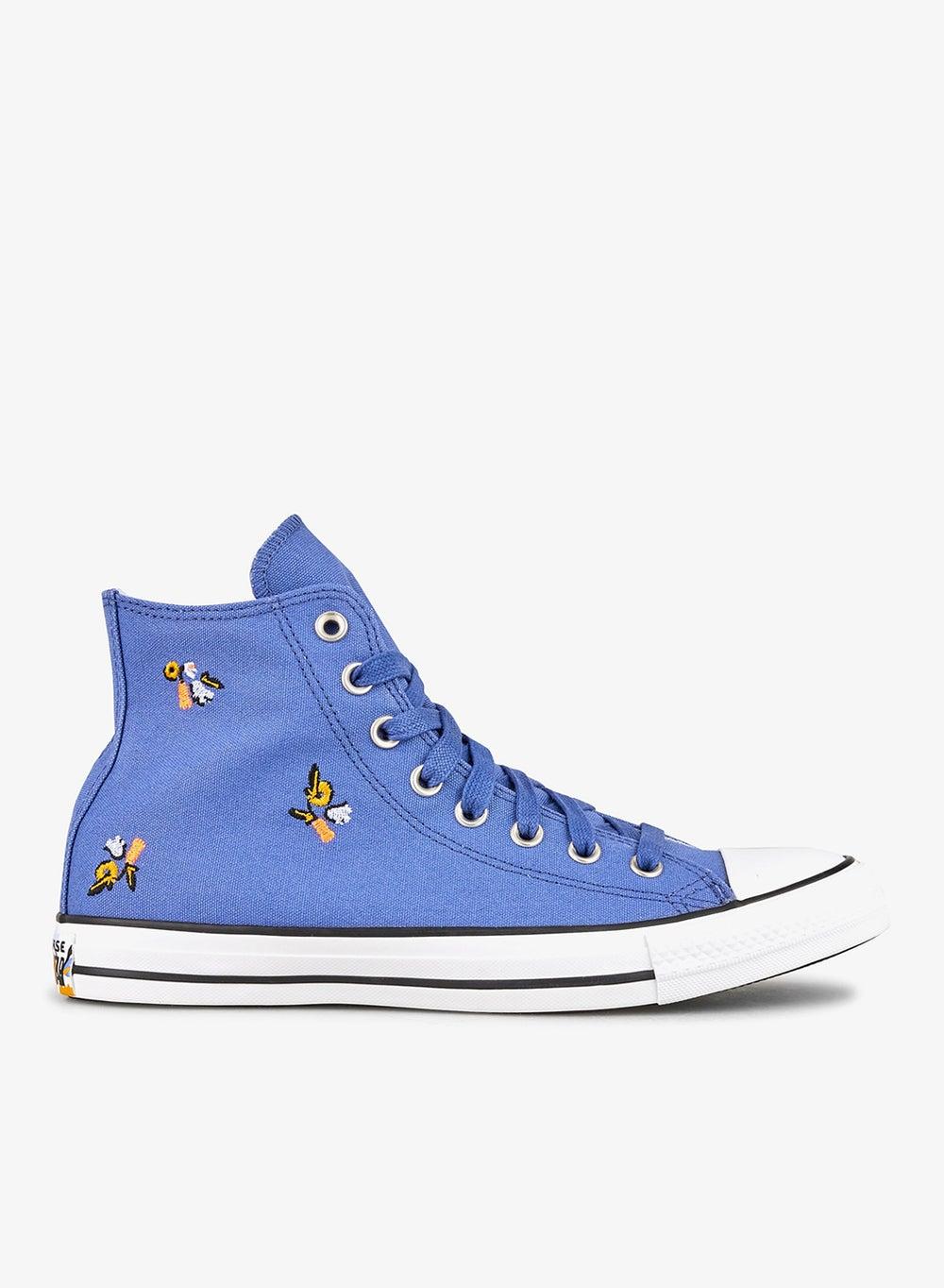 Chuck Taylor All Star Floral High-Top Blue Sneaker - Image 1