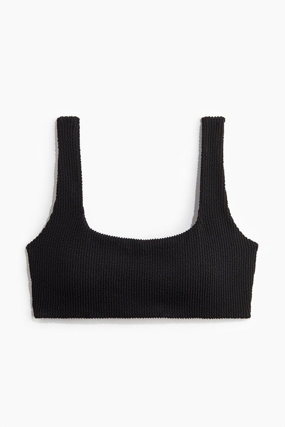 Padded Bikini Top with Removable Inserts Black Dark - Image 1