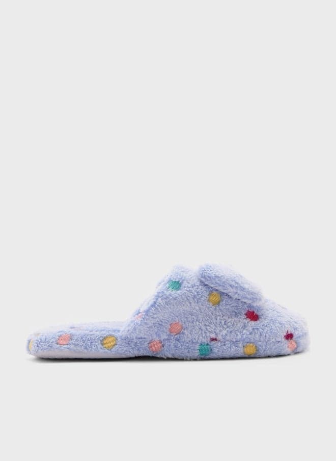 Polka Dot Bow Bedroom Slippers 808 88 - Image 1