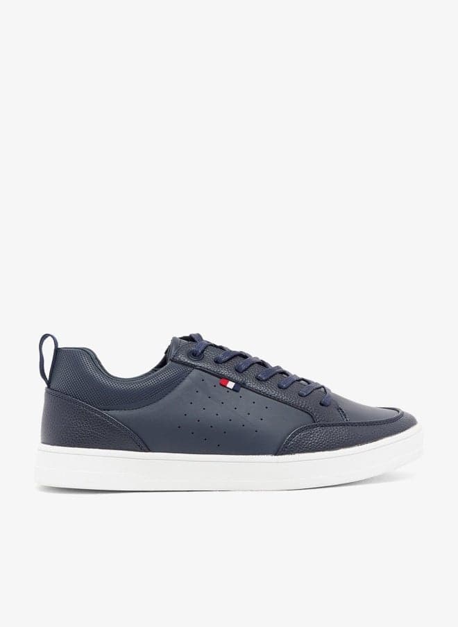 Navy Webbing Loop Low-Top Sneakers S05 - Image 1