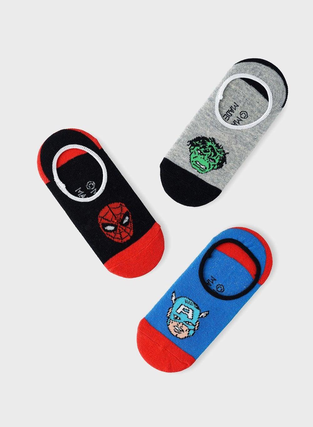 Kids 3 Pack Spiderman No Show Socks Set - Image 1