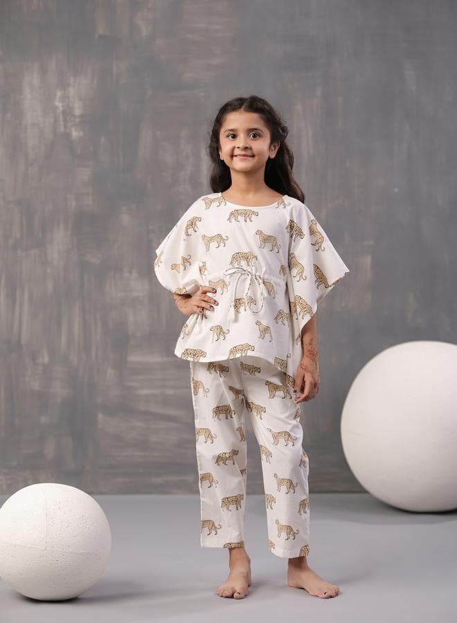 Leopard Print Kaftan Pyjama Set 2111867836 - Image 1