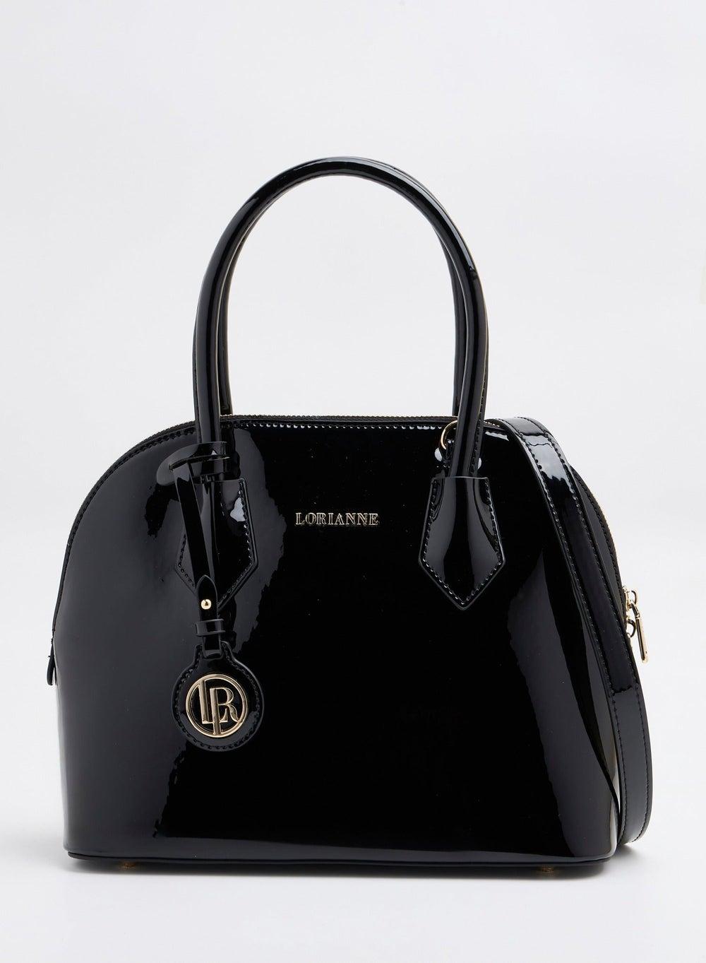 Roxanne Medium Bowling Bag LRPWH1H029 Black Patent - Image 1