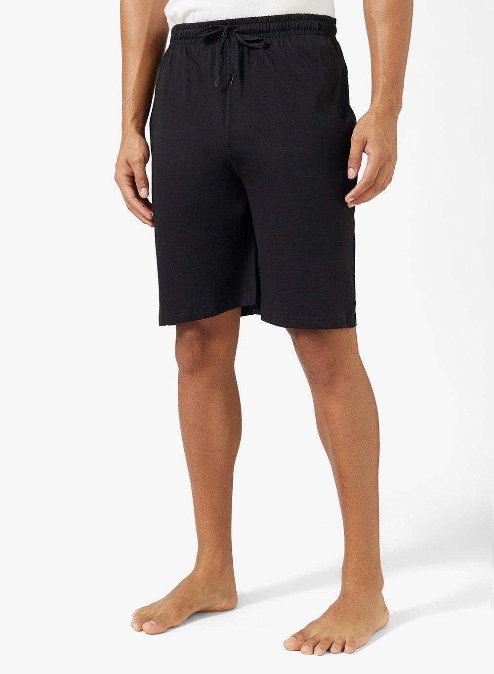 Arcamnw02 Men’s Black Casual Nightwear Shorts - Image 1