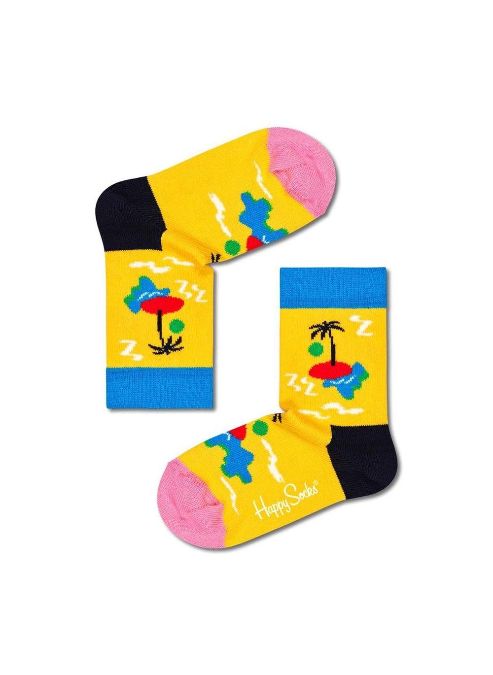 Kids Island In The Sun Cotton Print Sock - Image 1