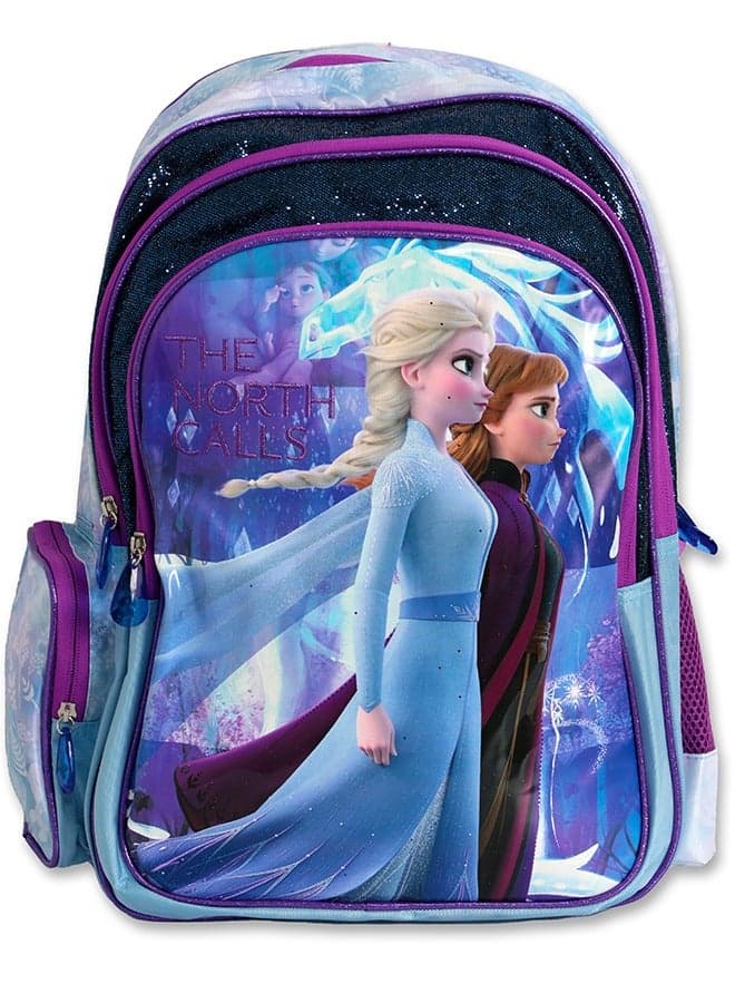 Disney Frozen North Calls 18" Girls Backpack Purple - Image 1
