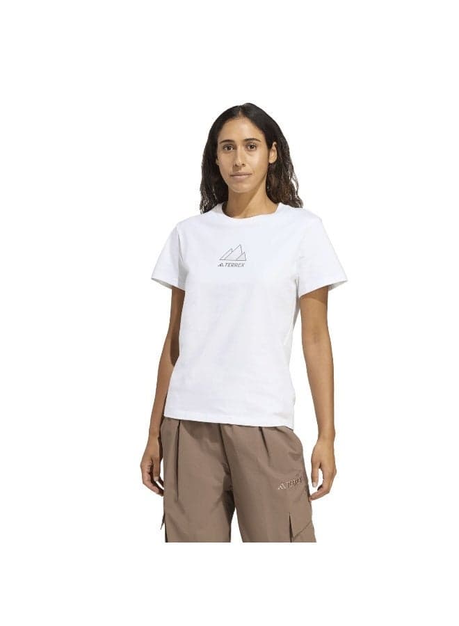 Terrex Outdoor Athlete Graphic T-Shirt White - Image 1
