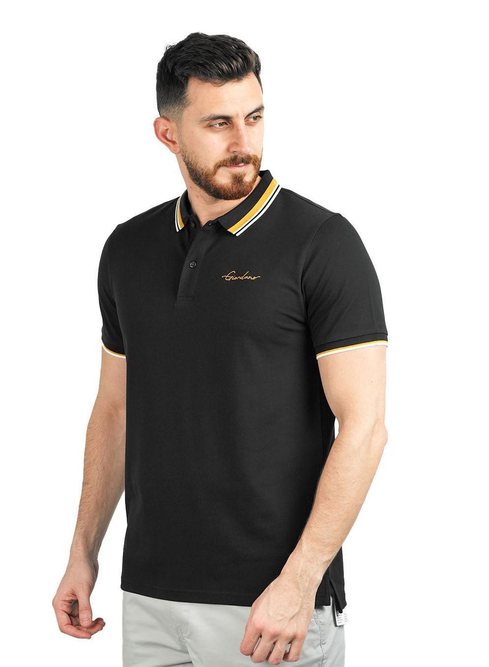 Men’s Slim Fit Polo Black Signature Embroidery - Image 1
