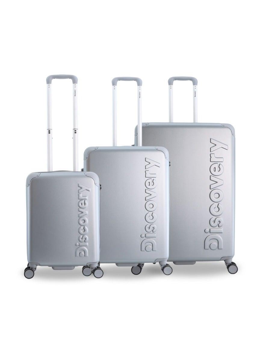 Discovery Focus ABS Hardside Luggage Set 3pcs Silver - Image 1