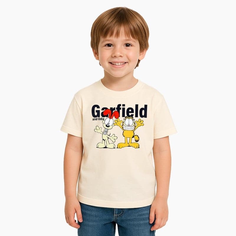 Nickelodeon Garfield & Odie Boys Graphic Cotton T-Shirt - Image 1