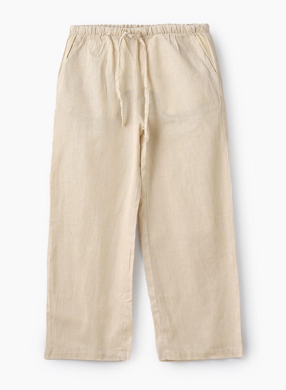 Girls Cotton Flax Wide-Leg Pants Chtng332 - Image 1