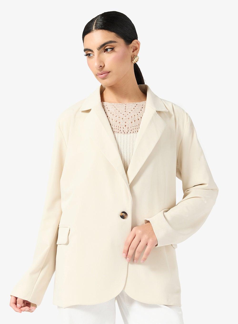 Pink Oversized Blazer Clt256051 - Image 1