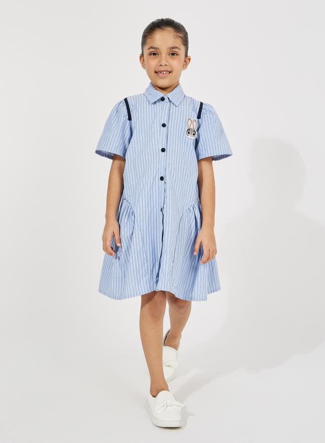 Light Blue Striped Shirt Dress 2111396503 Bunny Patch - Image 1