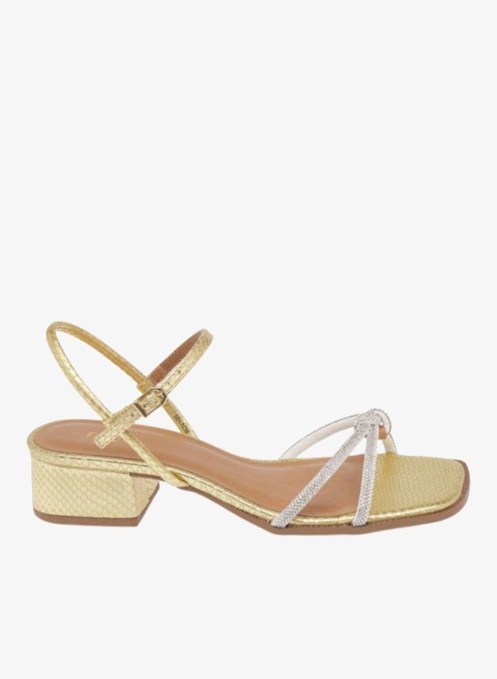 BDV 100 Gold Square Toe Sandal - Image 1