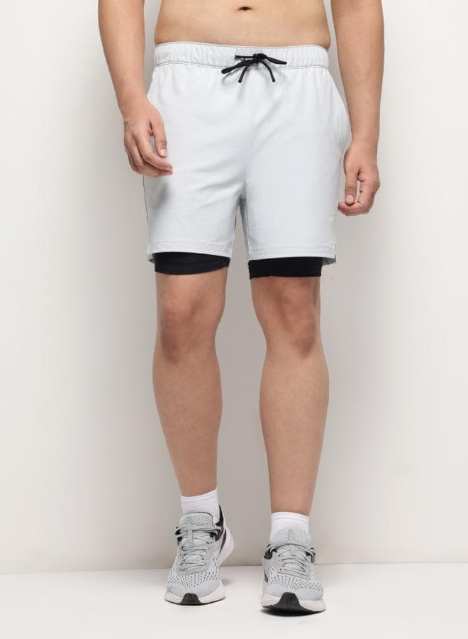 Frost Ash 2-in-1 Men’s Performance Shorts - Image 1