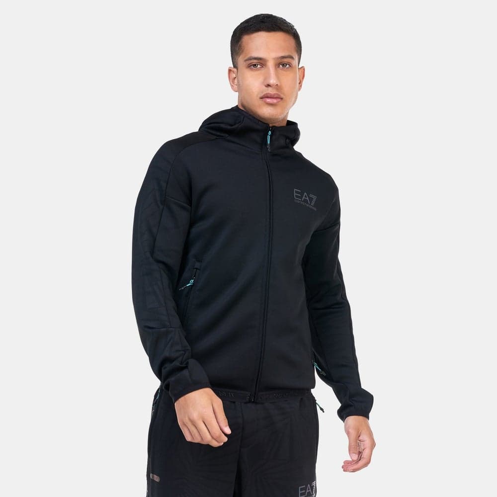 Emporio Armani Vigor7 Full-Zip Training Hoodie Black - Image 1