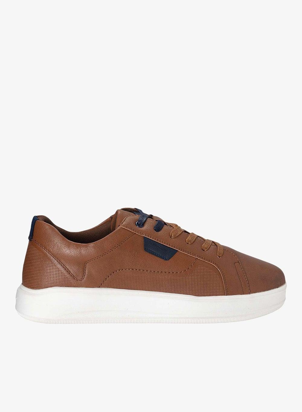 Bata Comfit Leather Lace-Up Casual Sneakers - Image 1