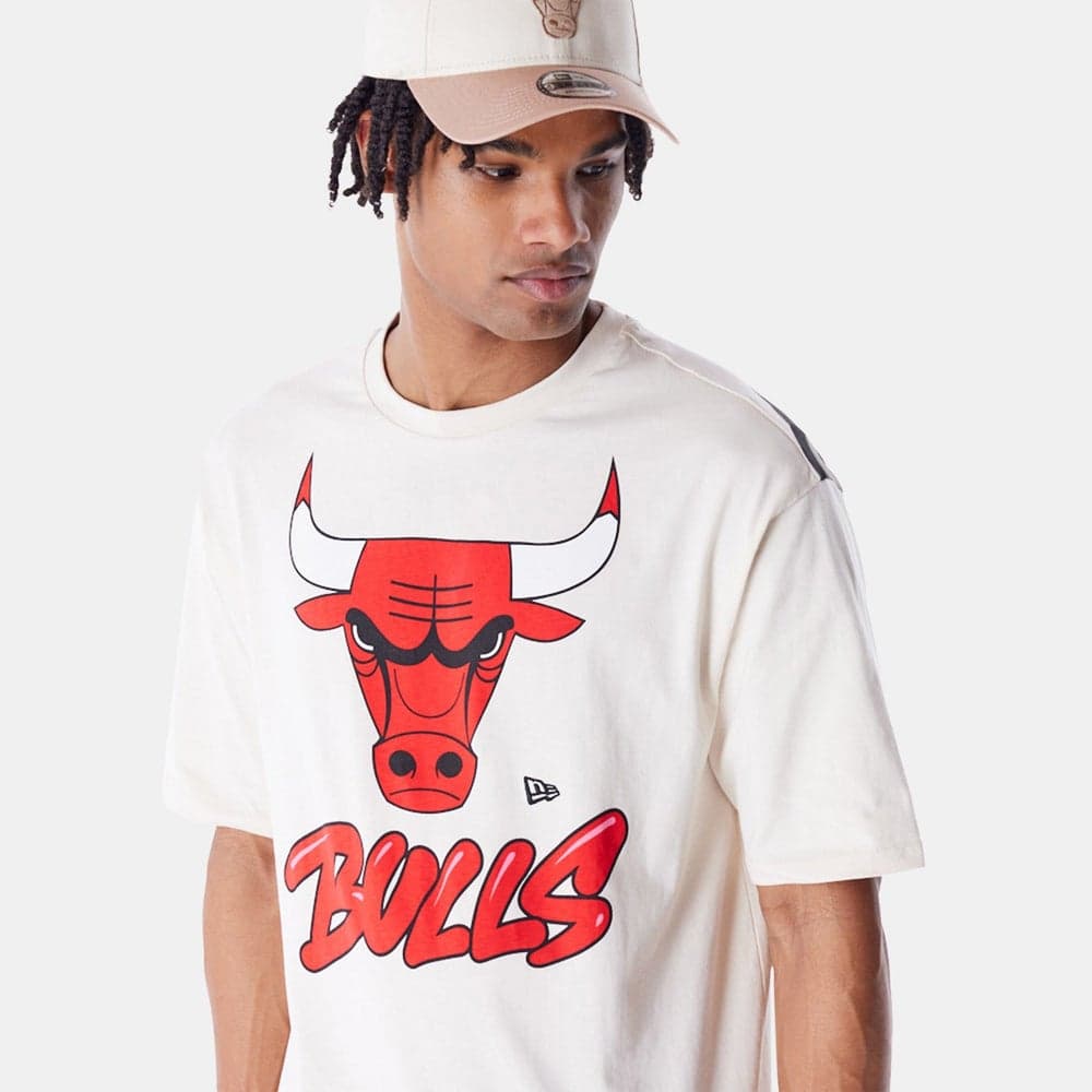 Chicago Bulls Wordmark Oversized Cotton T-Shirt - Image 1