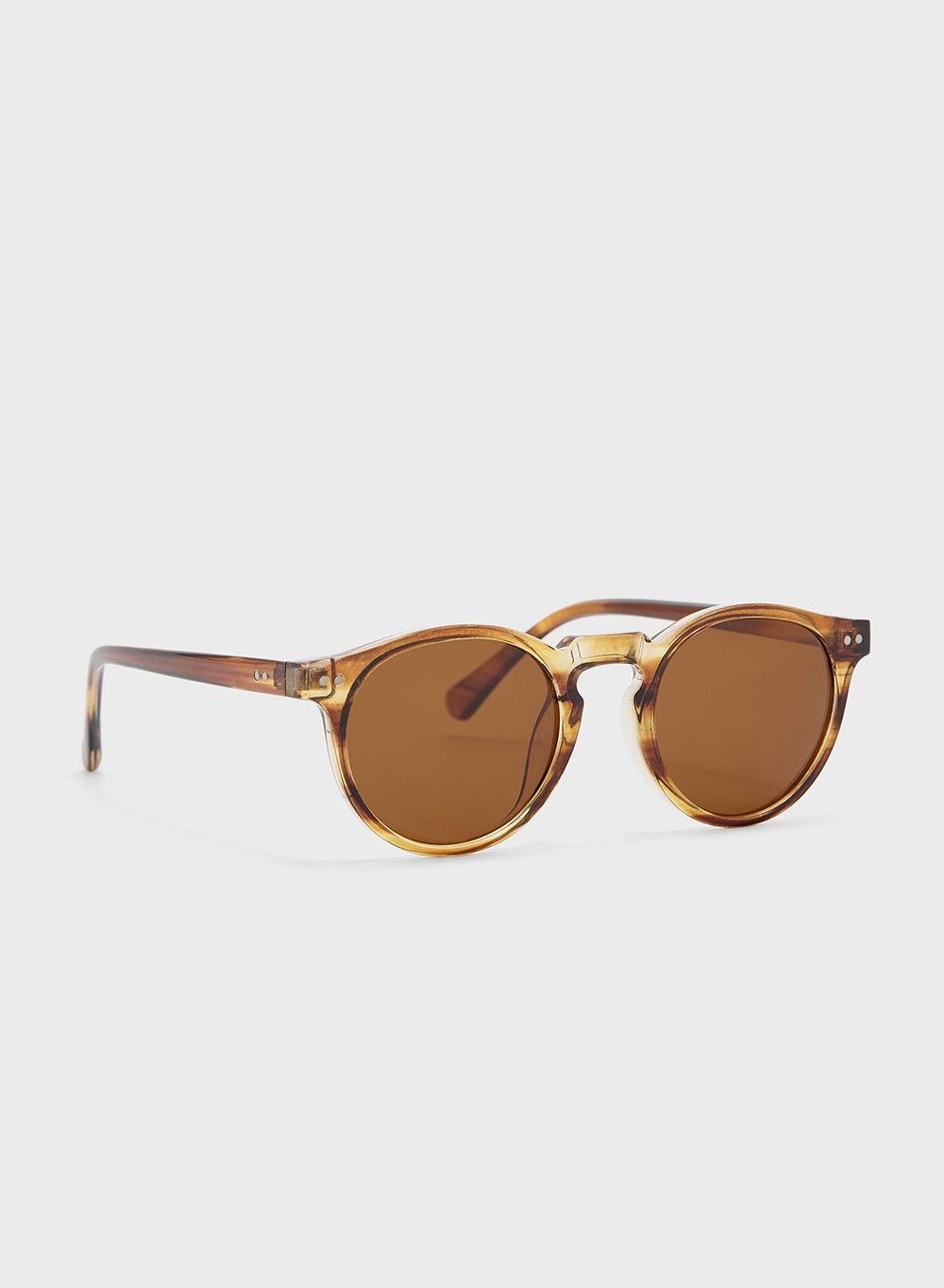 E5115 Polarized Round Sunglasses in Brown - Image 1