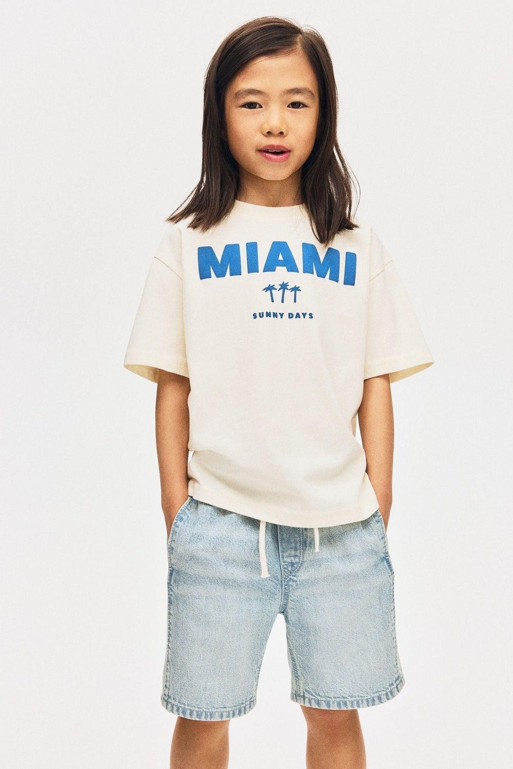 Boys Cotton Denim Shorts Blue Dusty Light - Image 1