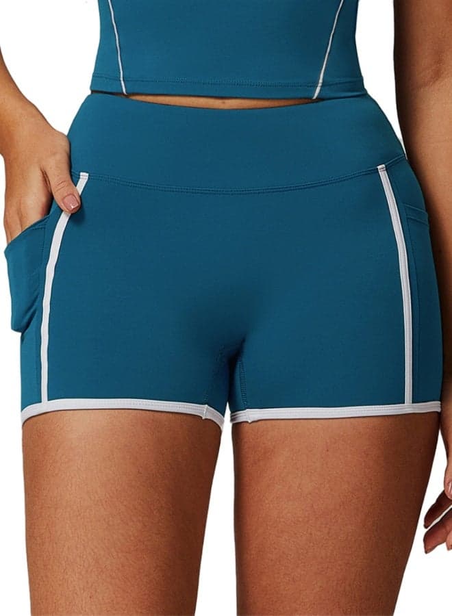 High Waist Contour Yoga Shorts – Tummy Control Fit - Image 1