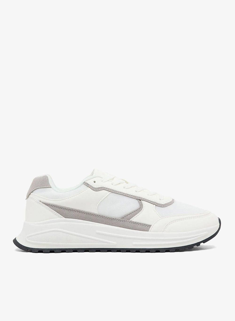 Rangowhite Lace-Up Casual White Sneakers MFW - Image 1