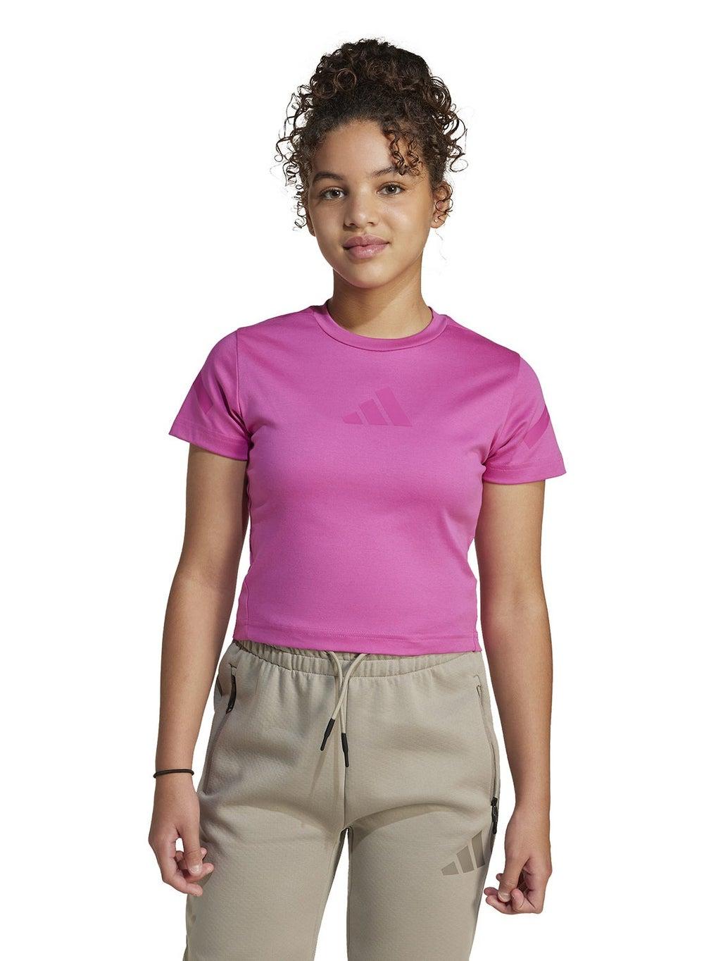 adidas Youth Z.N.E. Cropped Slim Fit T-Shirt Jj4852 - Image 1