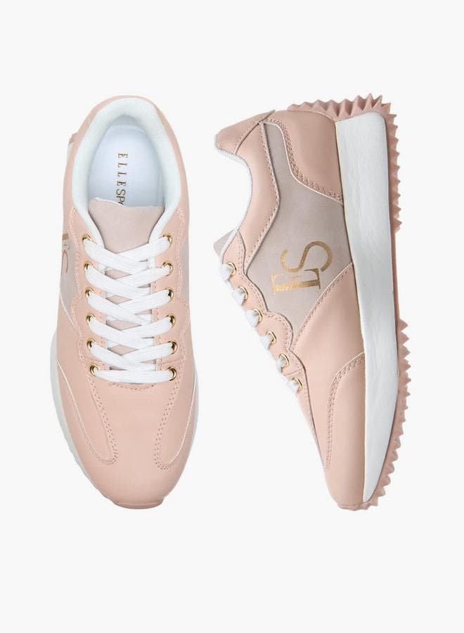 Onext0031 Panelled Lace-Up Women’s Sneakers Pink - Image 1