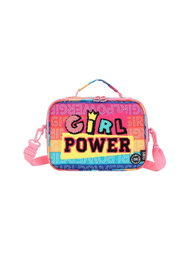 Girl Power Waterproof Lunch Bag with Strap - Image 1