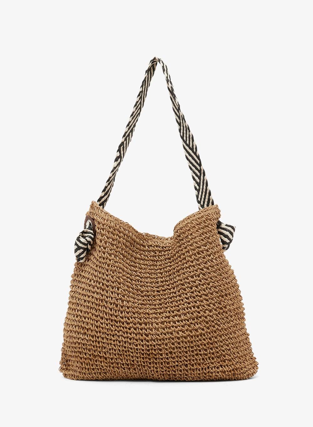 Raffia Beach Tote Bag Bb256010 Brown - Image 1