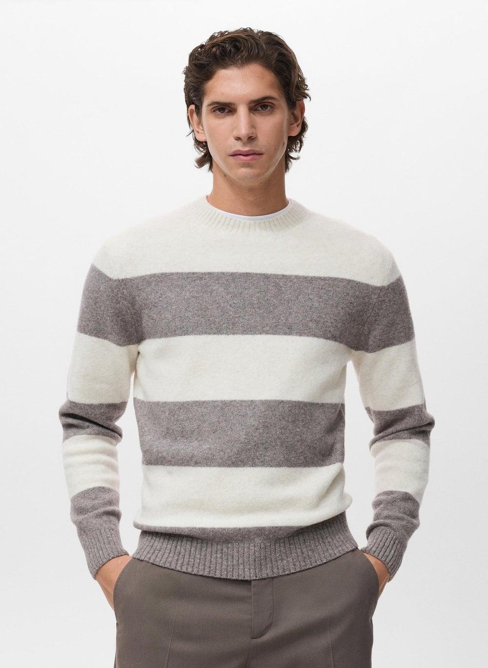 Men’s Wool-Blend Striped Crew Neck Sweater 17057896 - Image 1