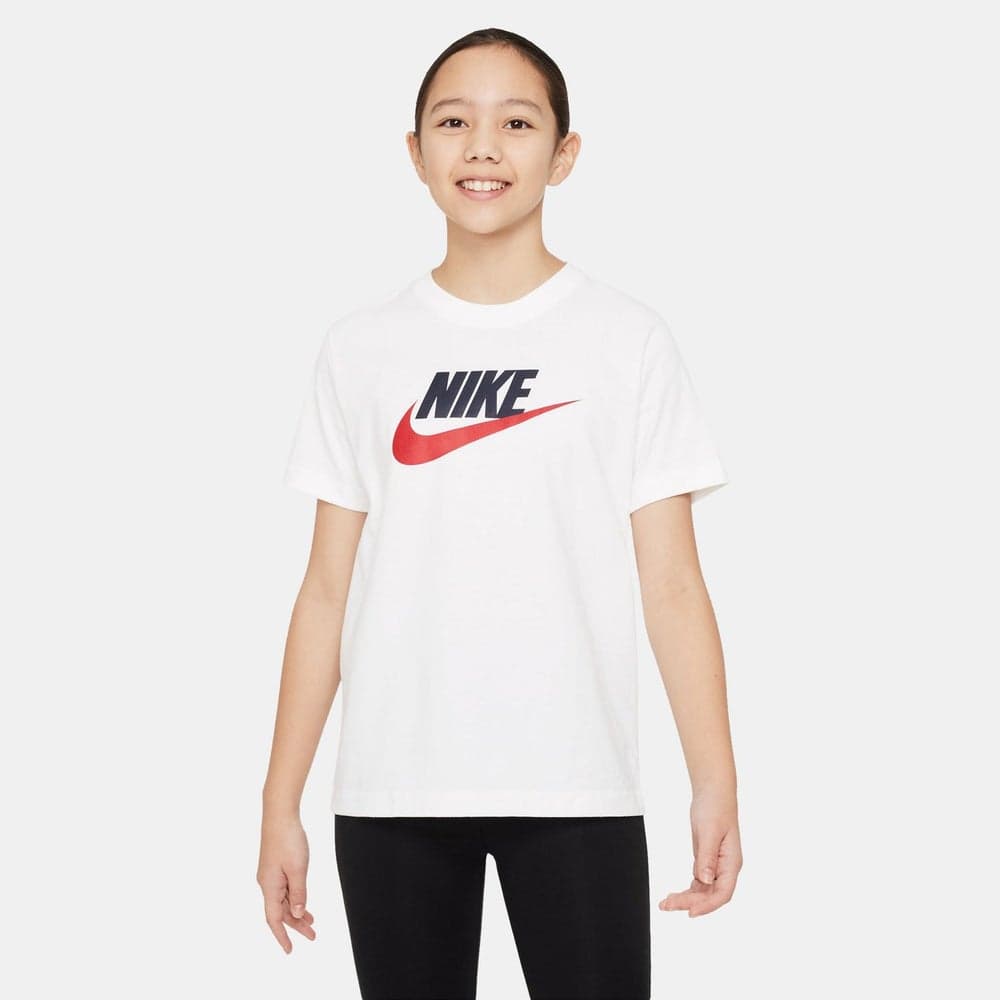 Nike Kids Sportswear Futura Cotton T-Shirt White - Image 1