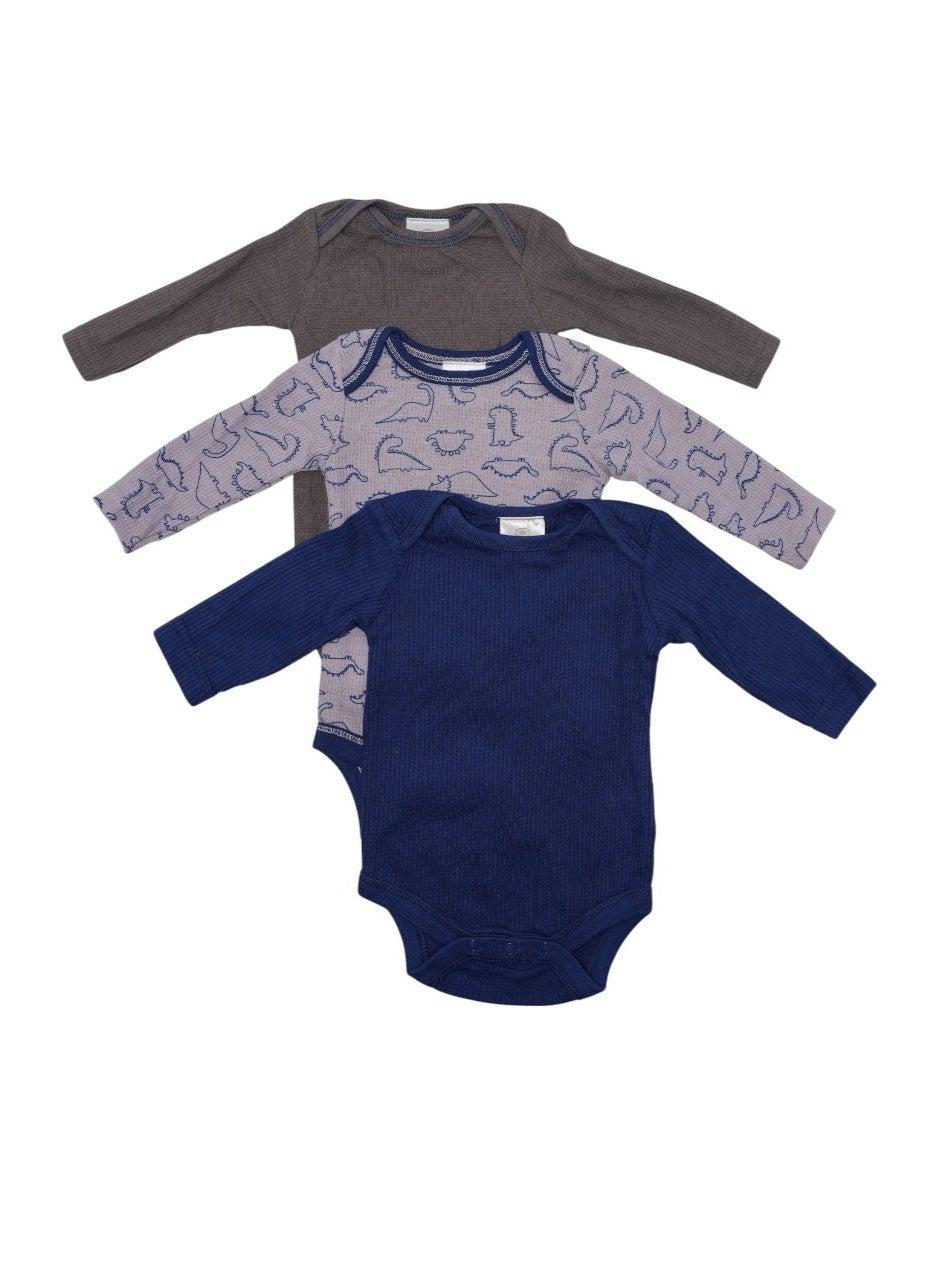 Bambimici 3-Pack Animal Print Cotton Baby Bodysuits - Image 1