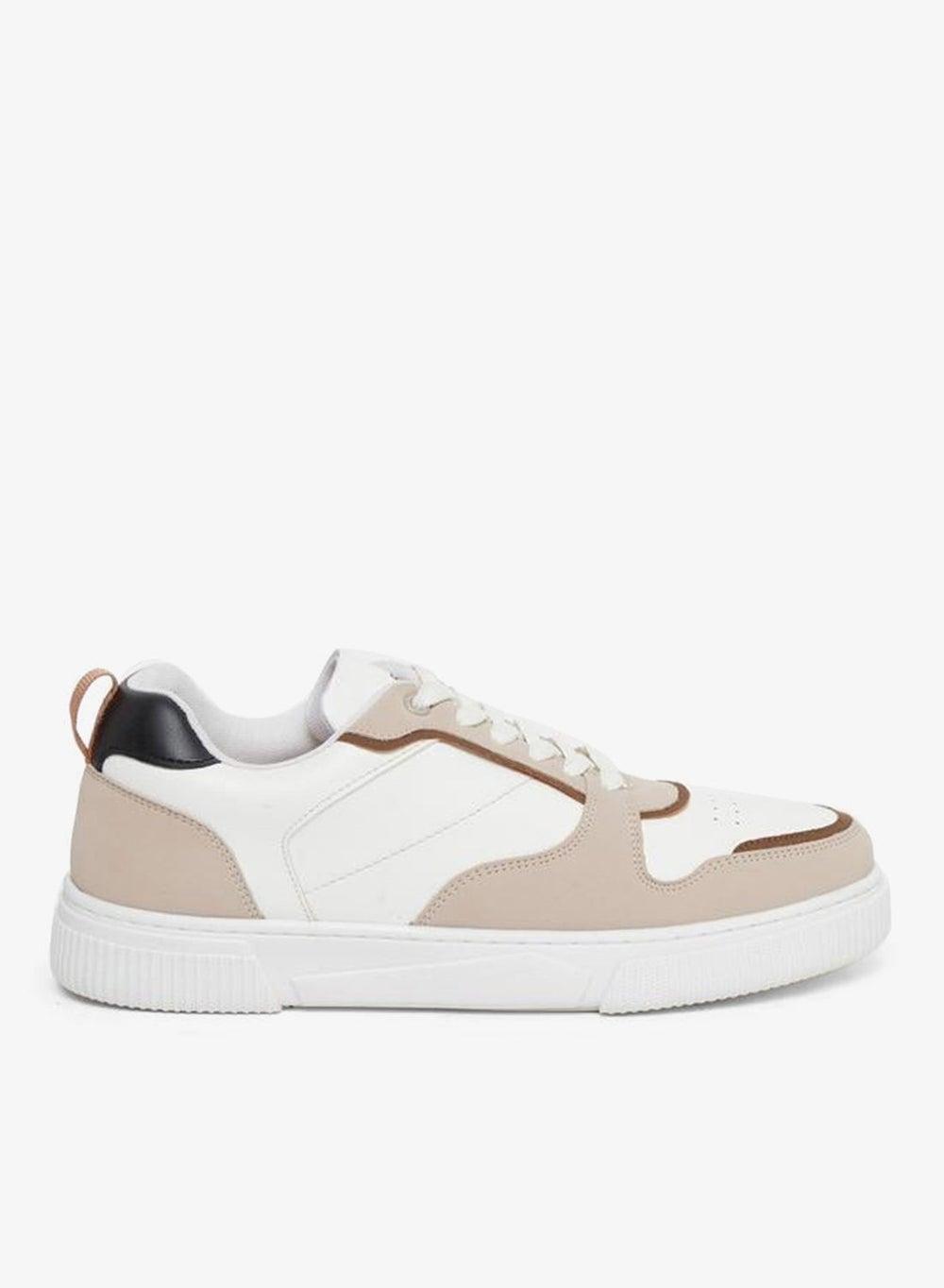 Panelled Lace-Up Brown Sneakers for Everyday Ease - Image 1