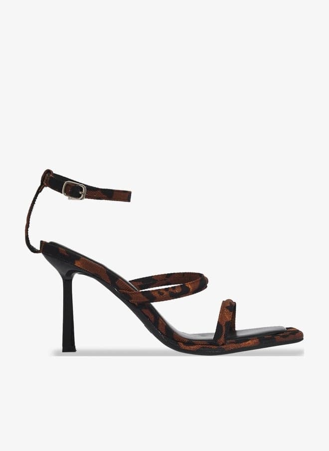 Xz256132 Brown Stiletto Heeled Sandals - Image 1