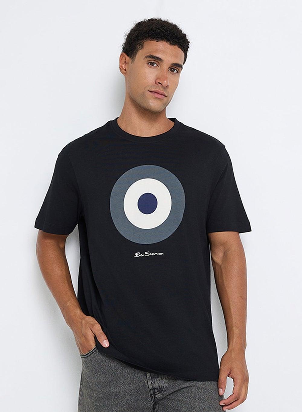 Ben Sherman Signature Target Print Black T-Shirt M1001 01 - Image 1