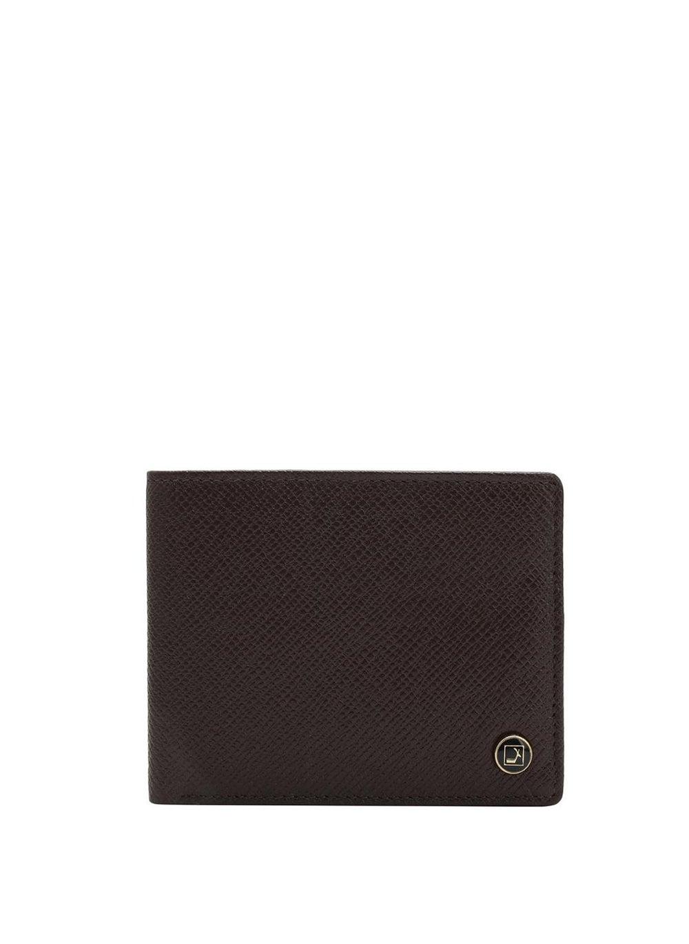 Da Milano Textured Leather Brown Bifold Wallet - Image 1