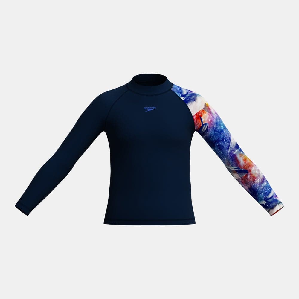 Speedo Kids Sharks in Space UPF40+ Rashguard - Image 1