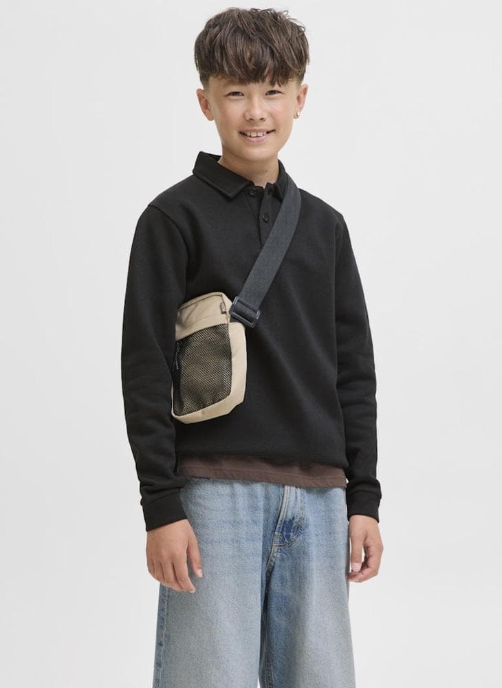 Boys Jjebradley Essential Black Polo 12279692 - Image 1