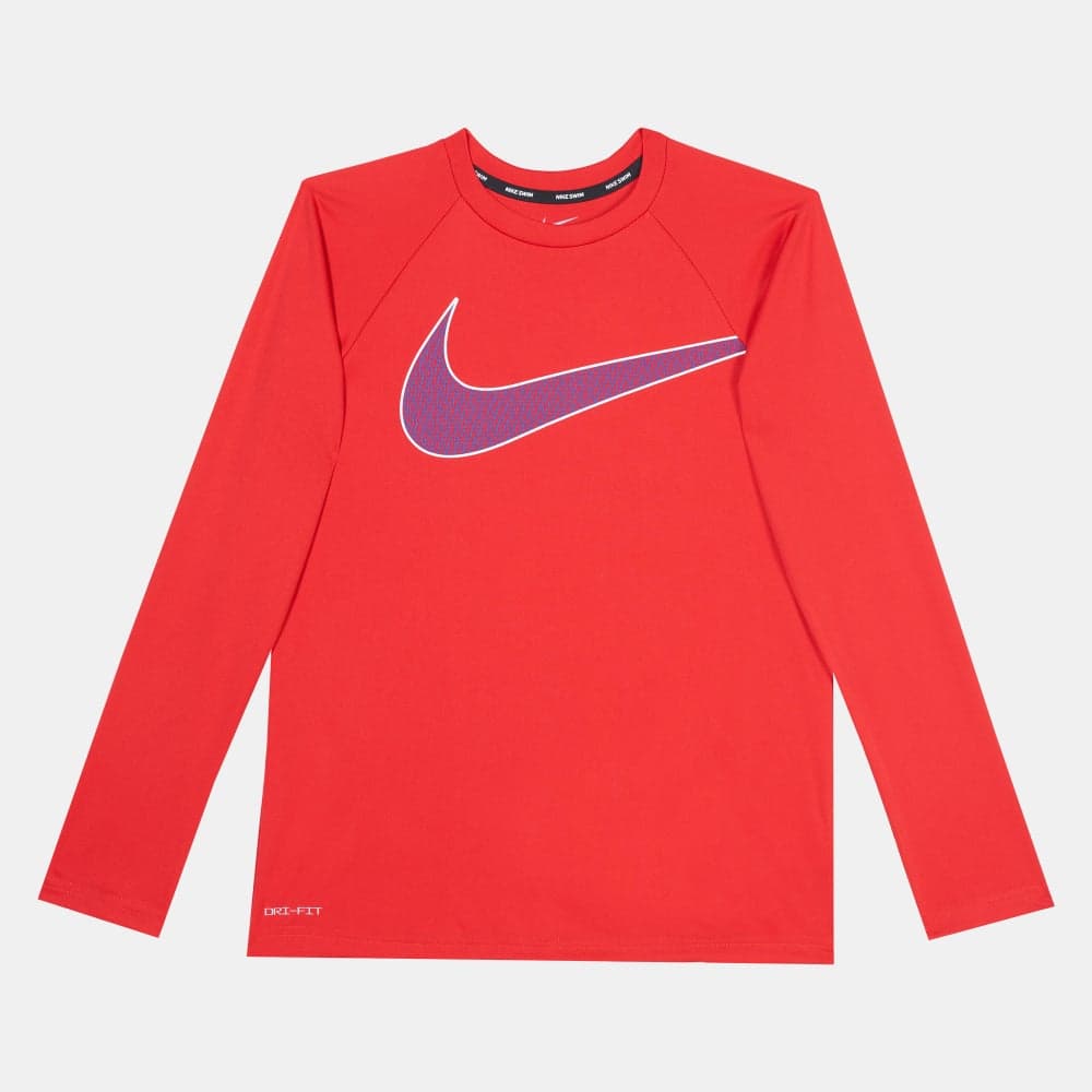 Boys Red Hydroguard Long Sleeve Rash Guard - Image 1